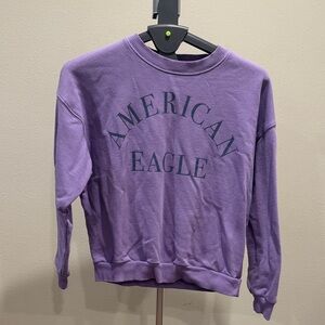 American Eagle Outfitters Women's Lavender Crew Neck Sweatshirt